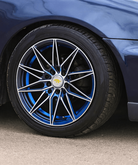 Llanta 548-16 R125 Matt Black Undercut Blue 15X7 | Aro 15 – 4X100 / 4X114,3 – ET35 - Imagen 4