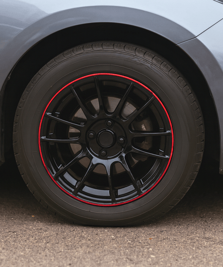 Llanta R123 Gloss Black with Red Line 15X7 | Aro 15 – 4X100 – ET38 - Imagen 4