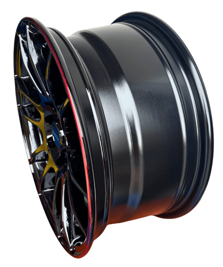 Llanta SH-D1126 R123 Black Red Lip 15X7 | Aro 15 – 8X100/114,3 – ET38 - Imagen 3
